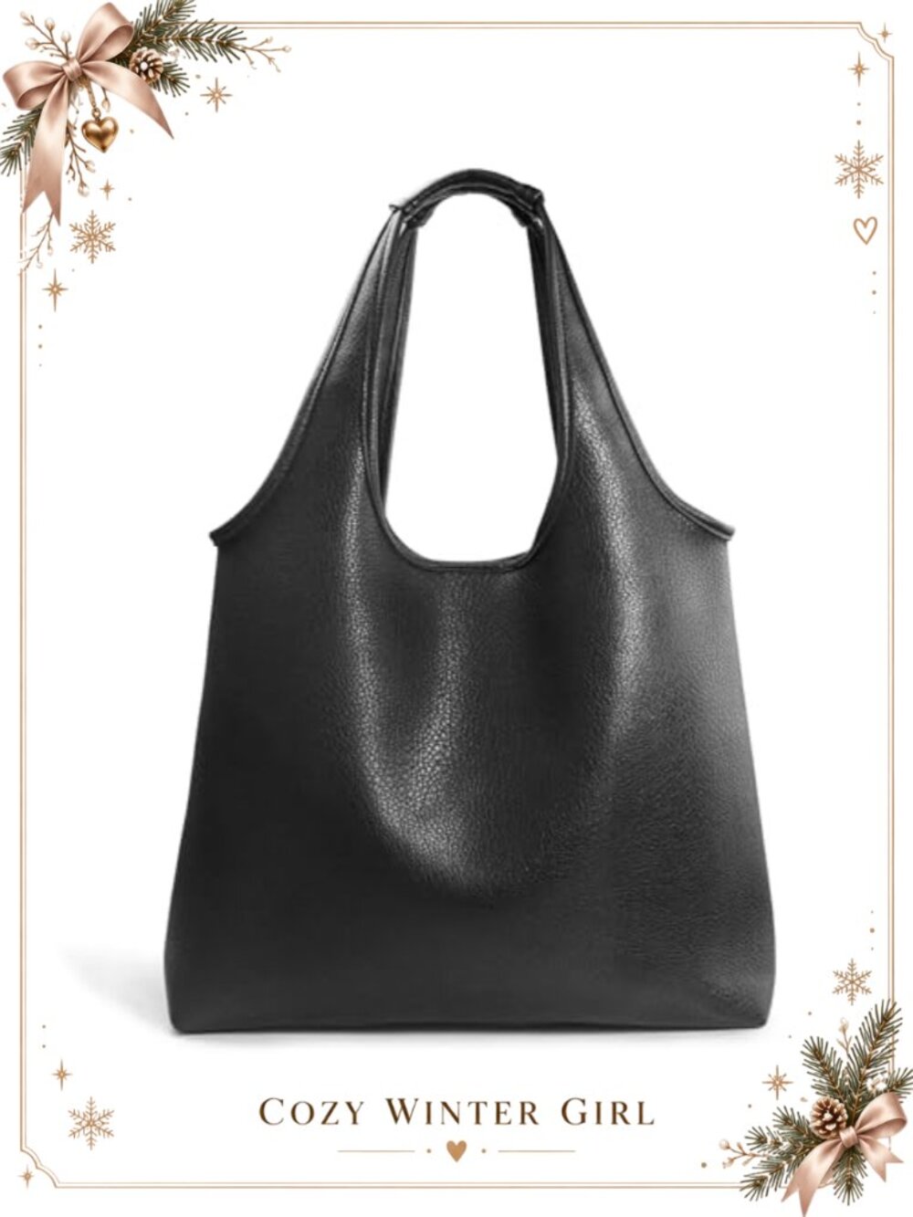 Oversized Slouchy Hobo Bag Soft Vegan Leather Tote Lightweight Large